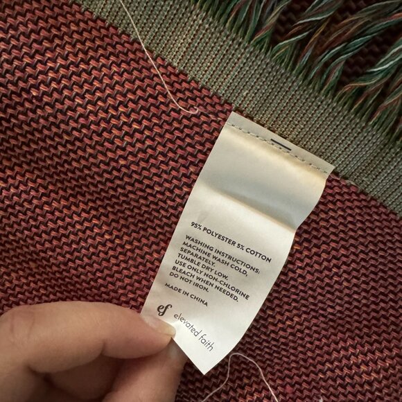 Elevated Faith MADE NEW THROW BLANKET 50 x 70 Jacquard Woven Tassel - Picture 9 of 9